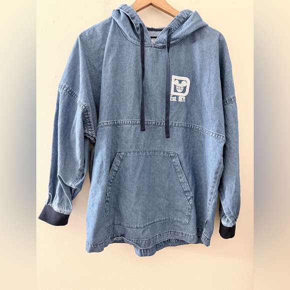 Walt Disney World denim oversized hoodie spirit jersey S - Picture 2 of 5